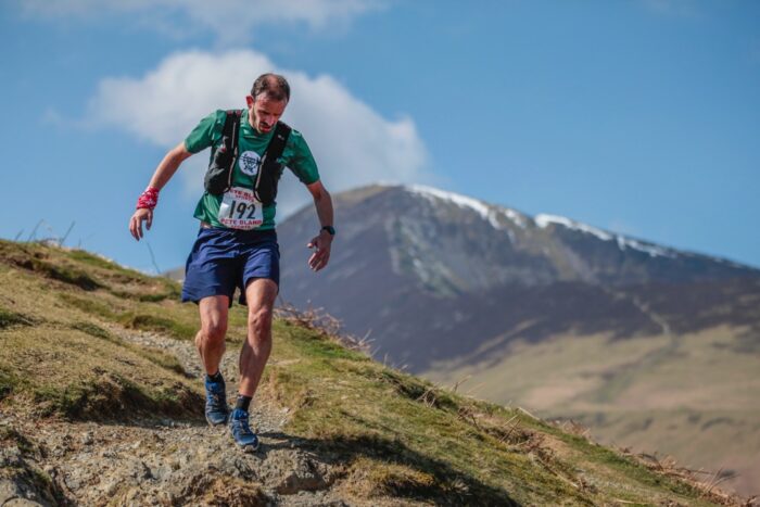 Pulling faces. Trying to ignore the pain and focus on the last descent