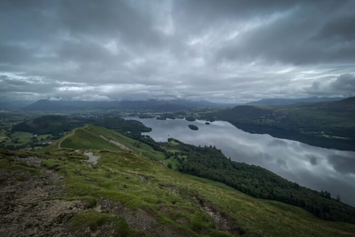 Derwentwater from the Summit of Cat Bells