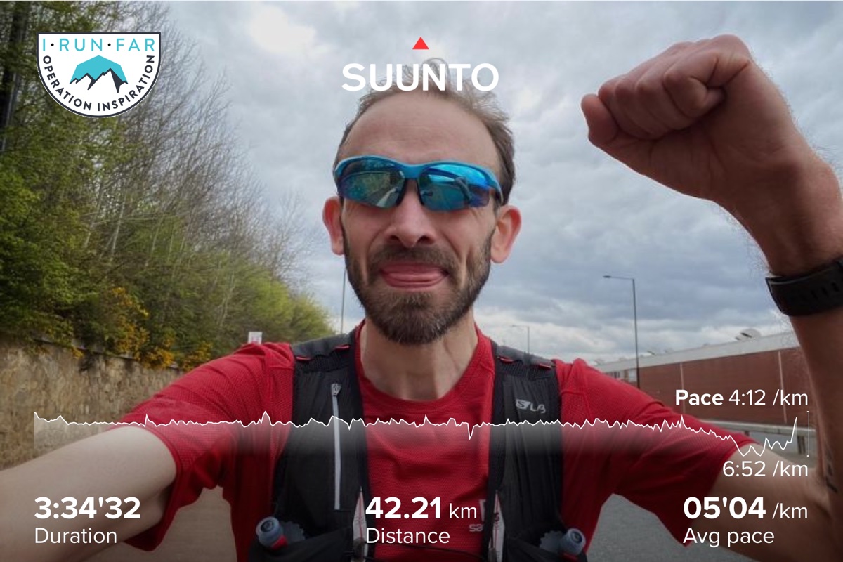 Celebrating a PB in a virtual race