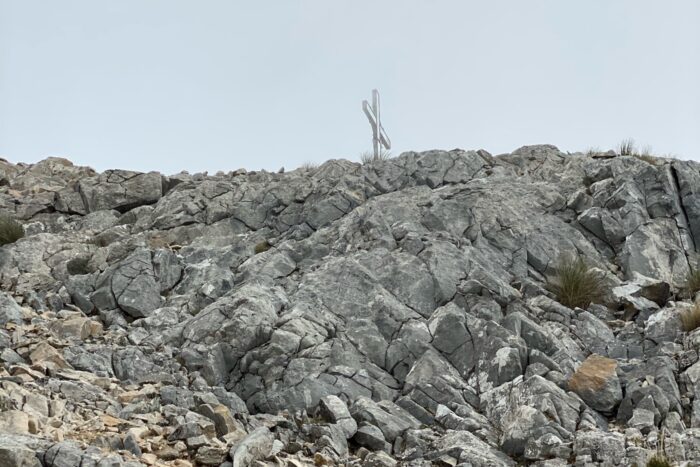 The final approach and cross on the summit