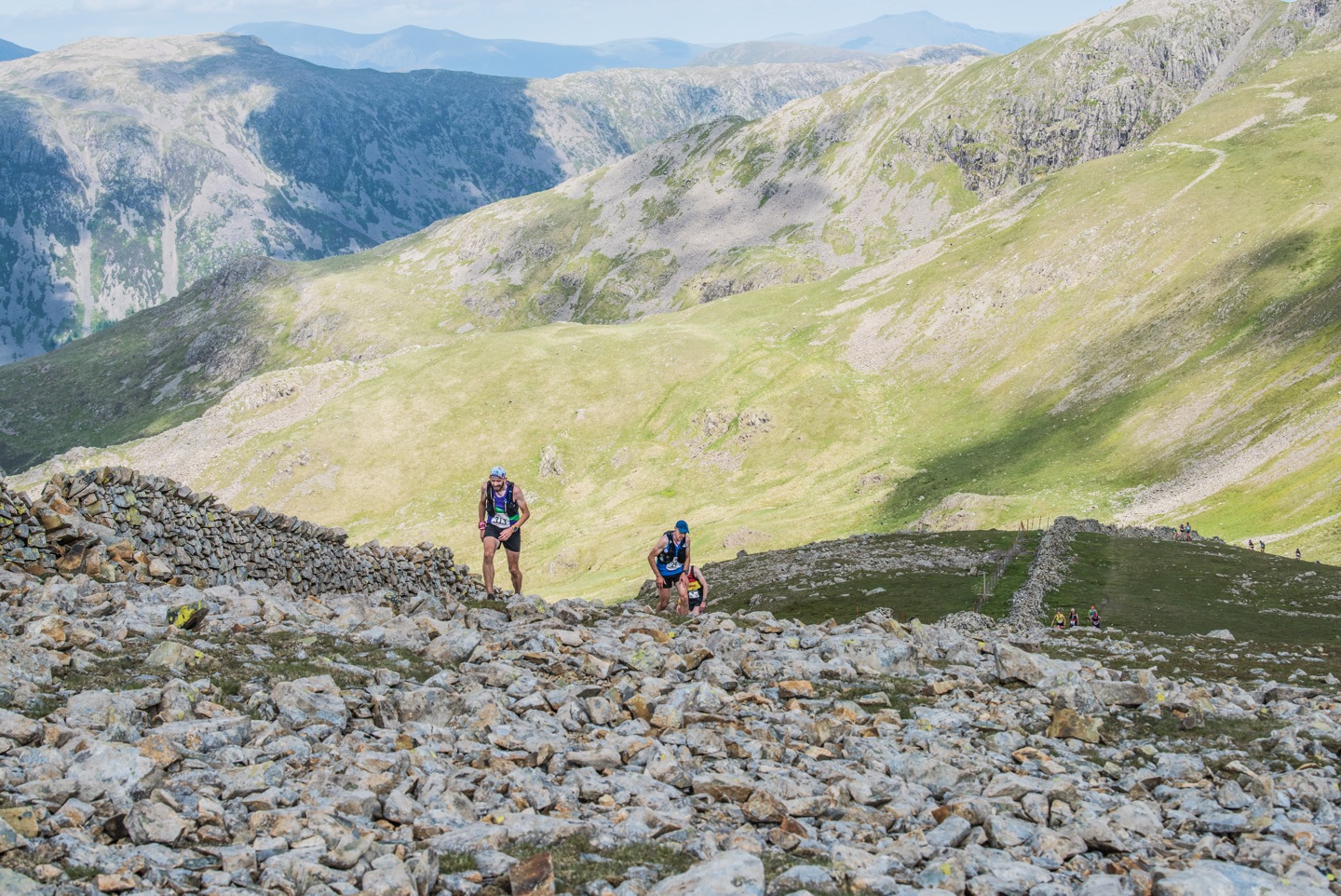 Pete running up towards the summit checkpoint on Haycock, during the Ennerdale Horseshoe