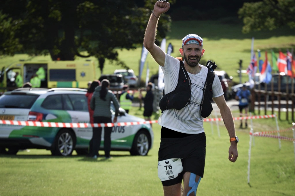 Pete finishing the Mourne Skyline 2021